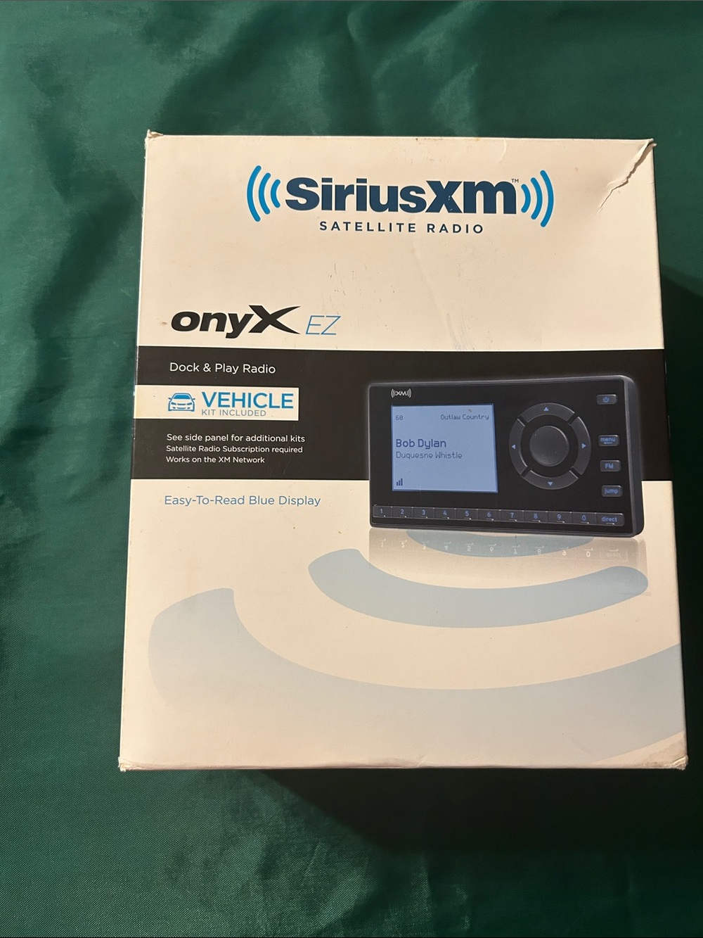 onyx EZ Vehicle Dock & Play Radio - Black with Blue Display